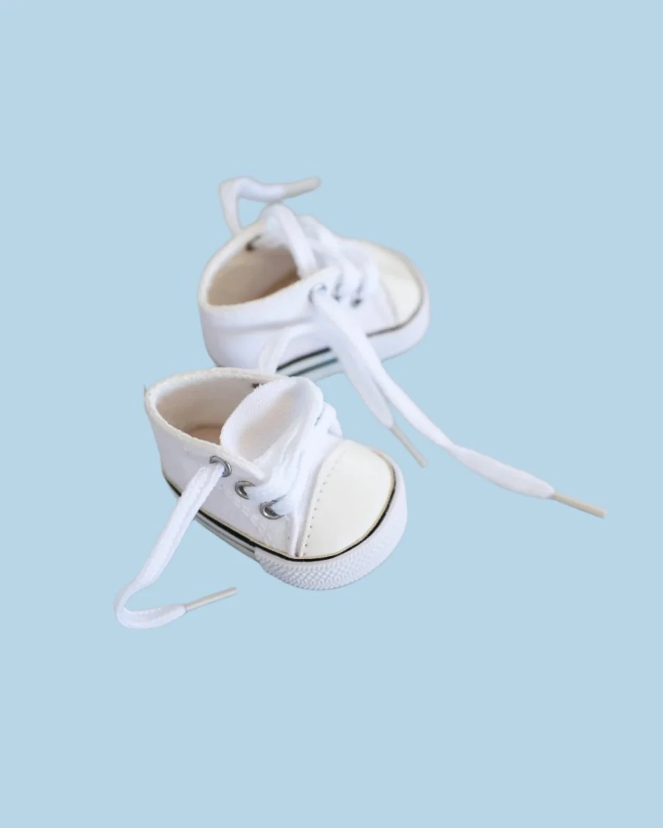Minikane Doll Shoes | Doll Sneakers - White - Image 5