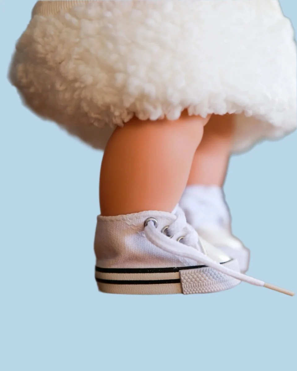 Minikane Doll Shoes | Doll Sneakers - White - Image 6