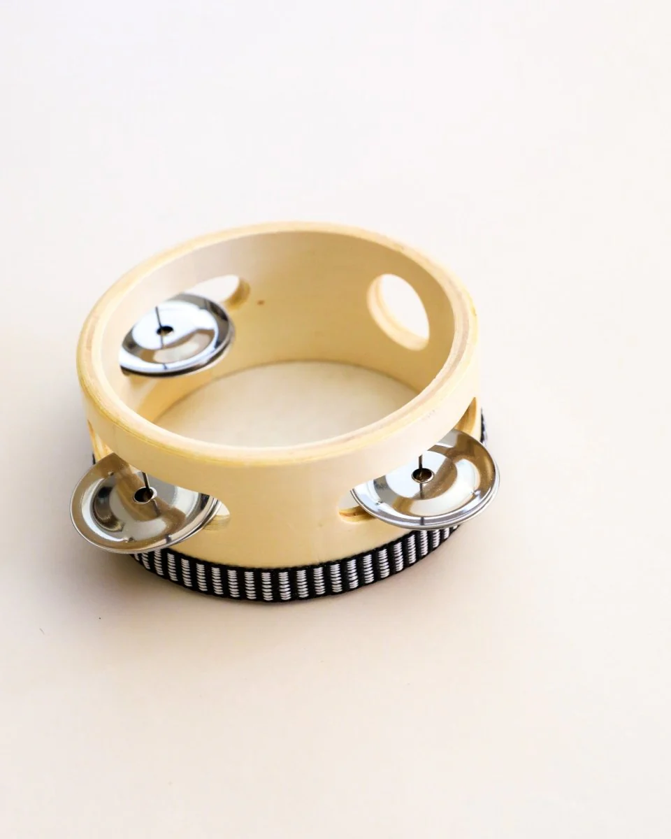Montessori Mini Wooden Tambourine Musical Toy - Image 3