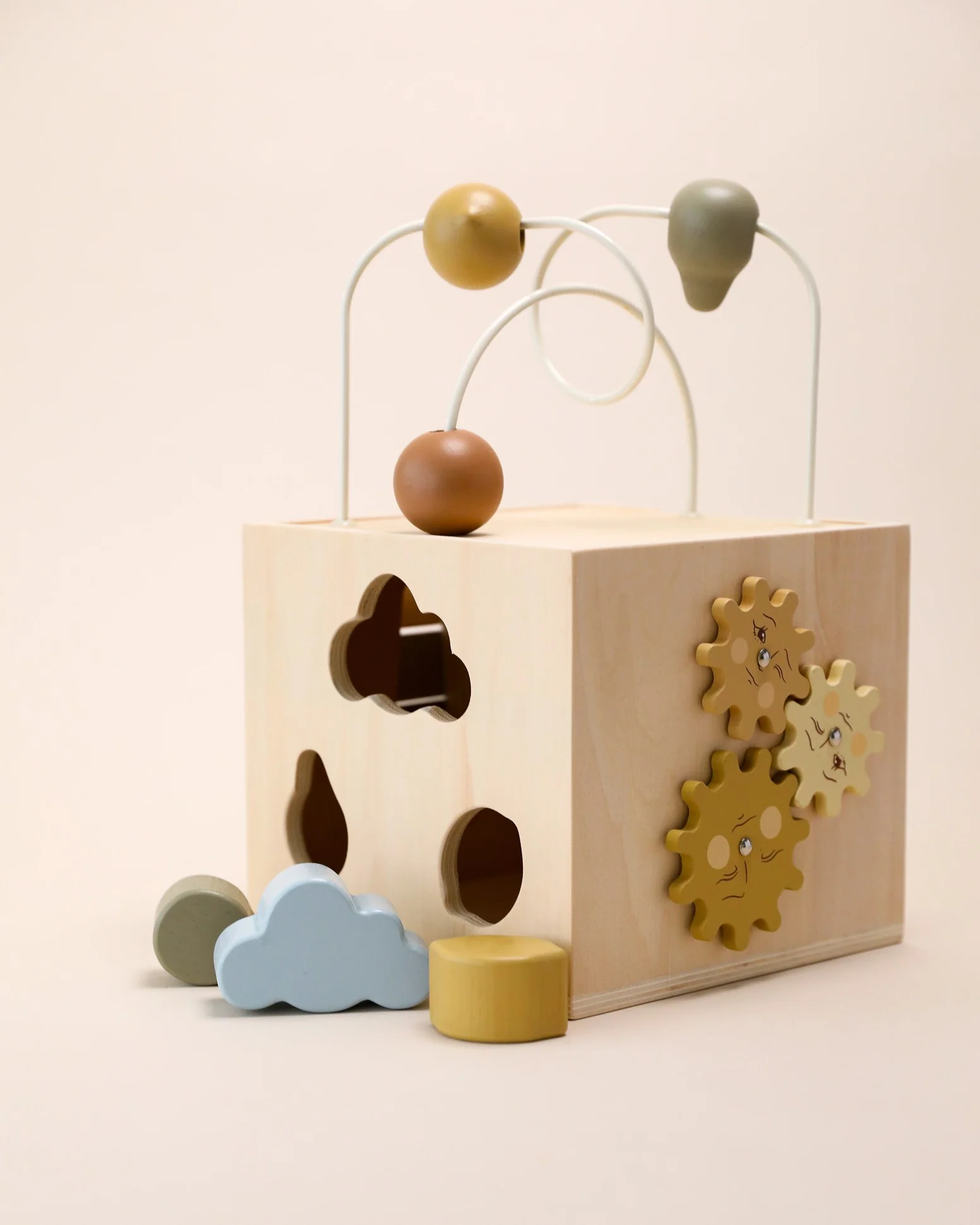 Konges Sloejd | Montessori Wooden Activity Cube - Image 2