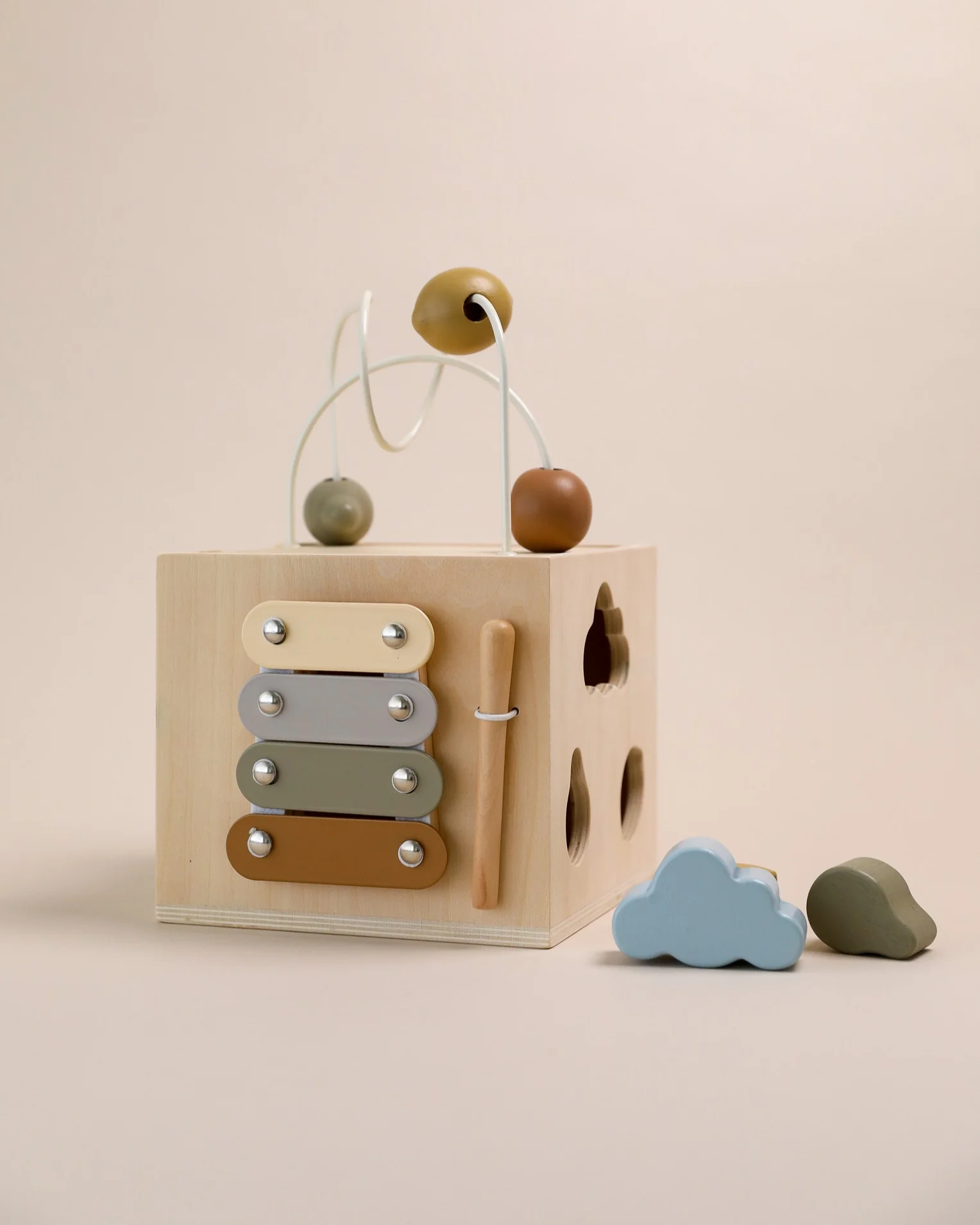 Konges Sloejd | Montessori Wooden Activity Cube - Image 3