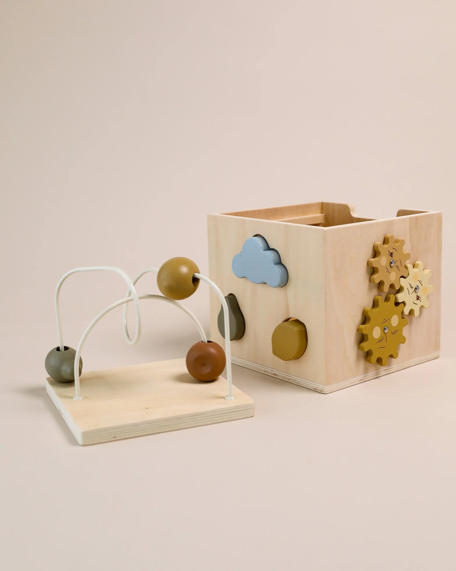 Konges Sloejd | Montessori Wooden Activity Cube - Image 4