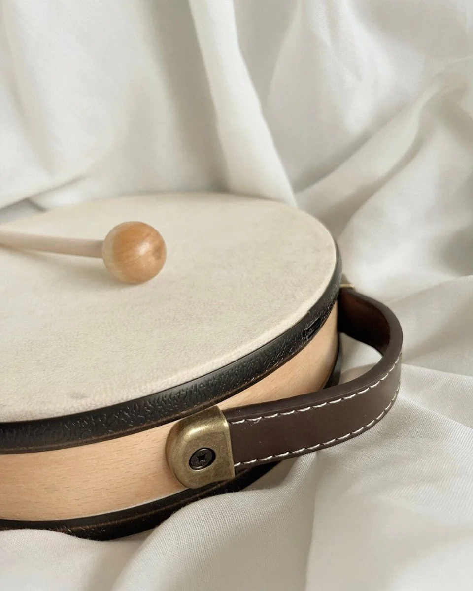 Montessori Wooden Hand Drum Musical Toy - Image 3