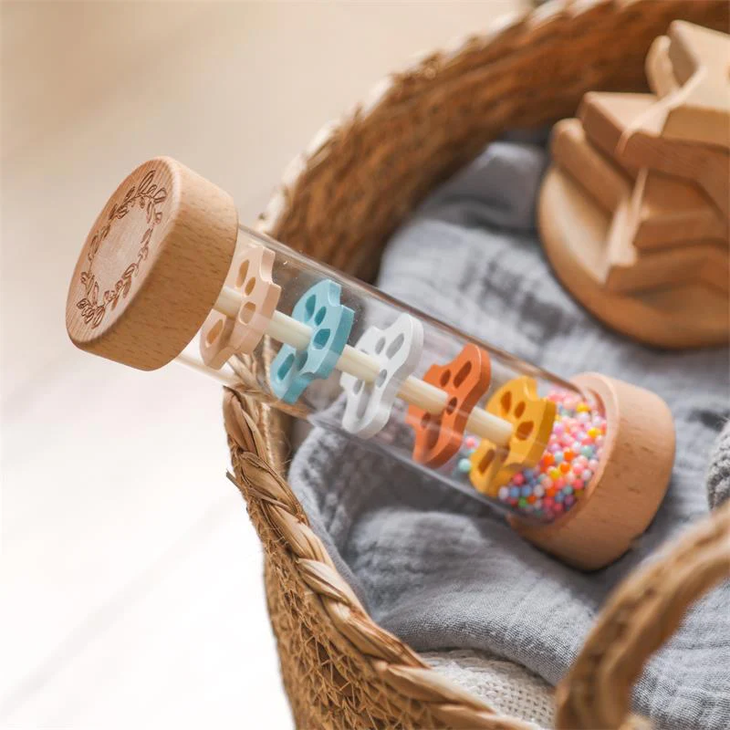 Wooden Rain Sound Cylinder: Montessori Sensory Toy for Auditory Development - Image 5