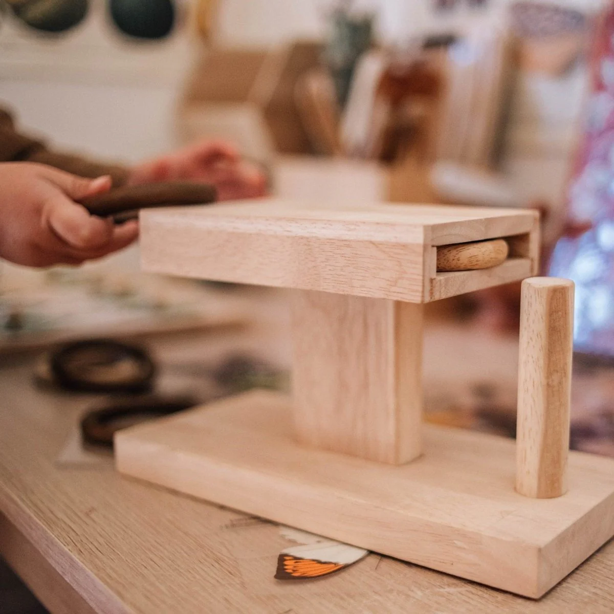 Montessori Wooden Ring Slide - Image 2