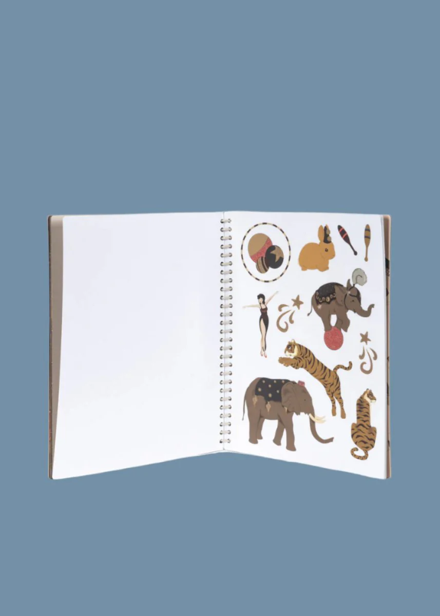 Circus Adventure Reusable Sticker Book: 8 Imaginative Worlds for Creative Play - Image 3