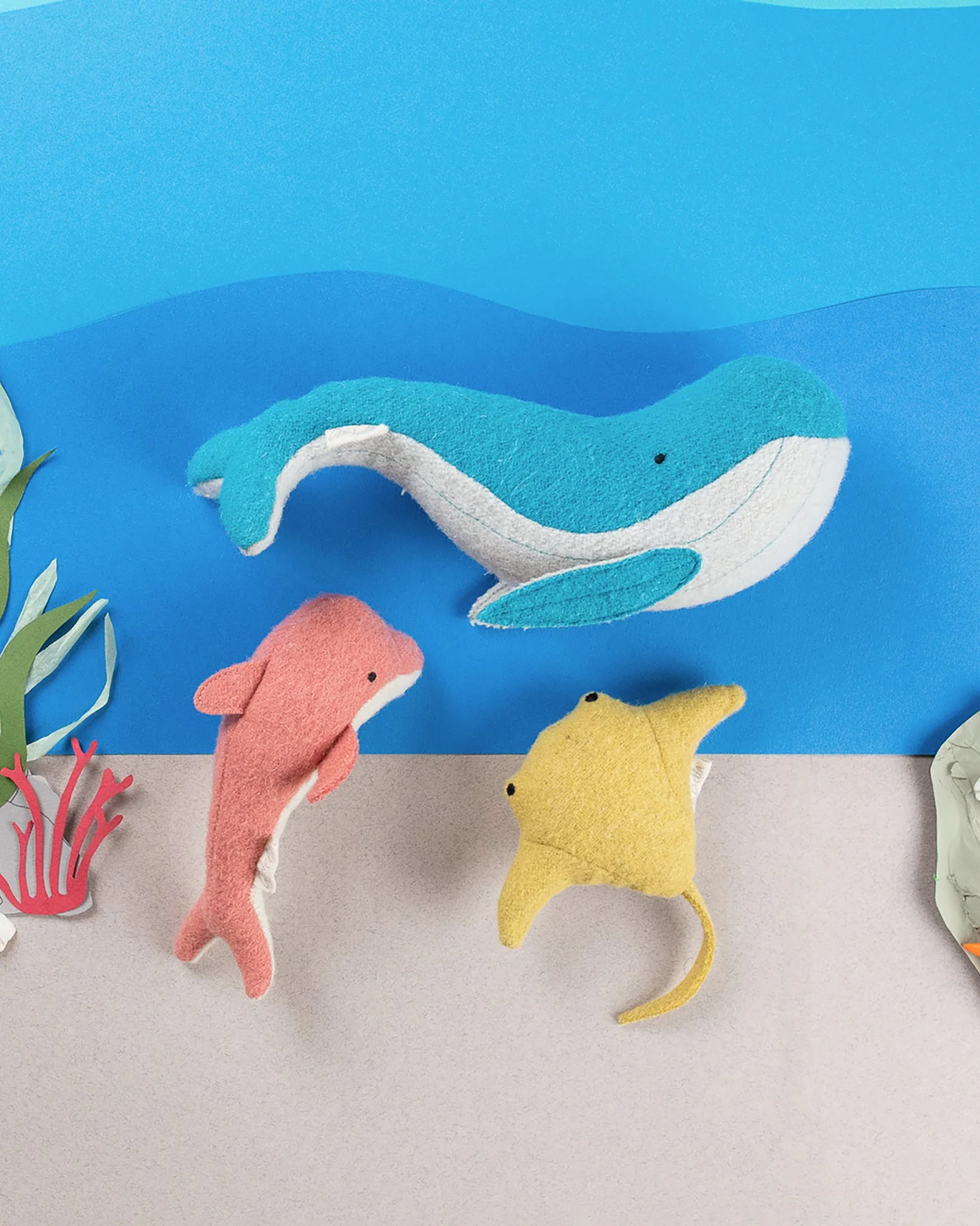 Olli Ella | Holdie Folk Felt Ocean Animals (set of 3) - Image 2