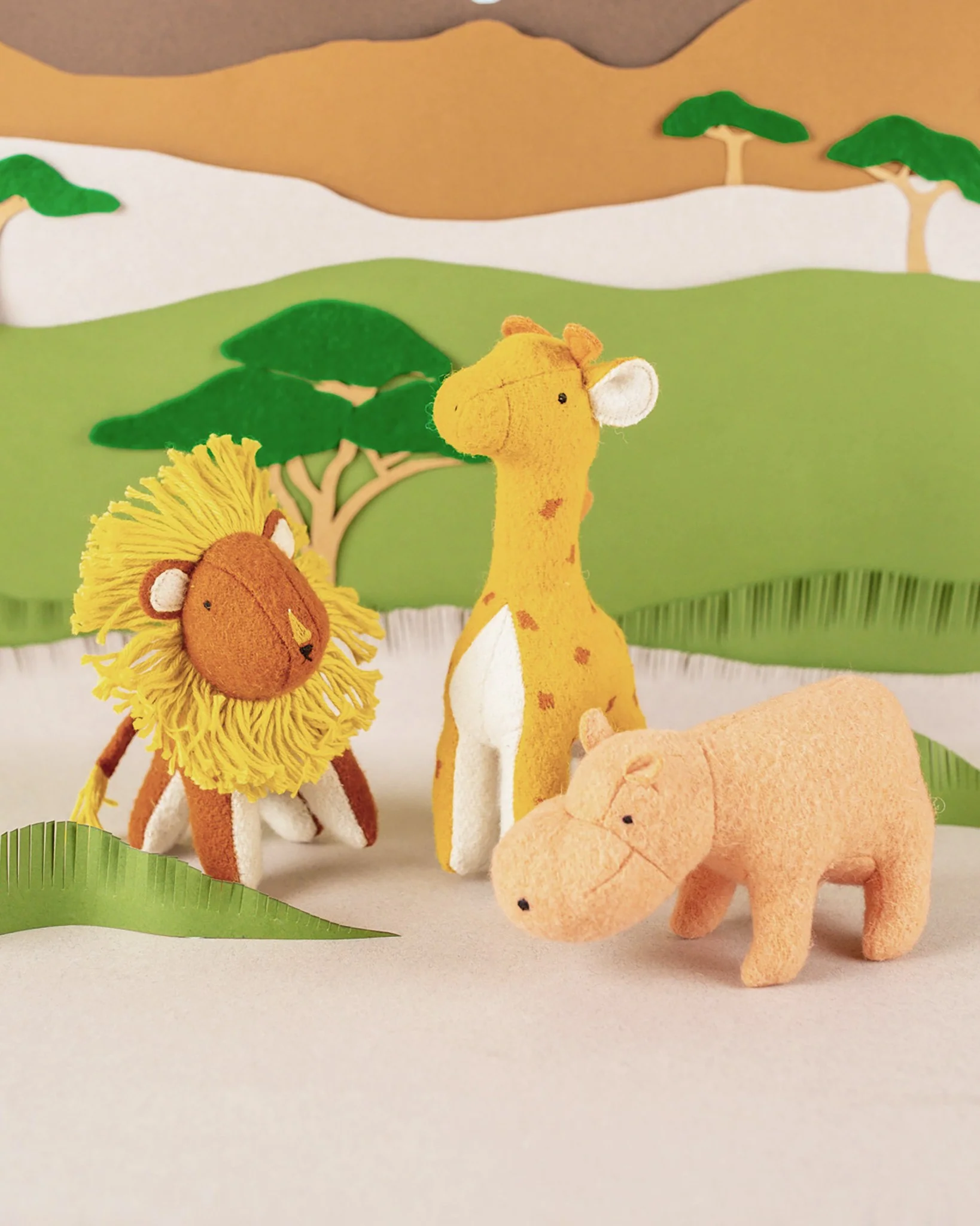 Olli Ella | Holdie Folk Felt Savannah Animals (set of 3) - Image 2