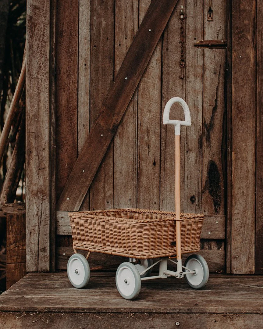 Olli Ella | Rattan Toy Wagon - Natural - Image 2