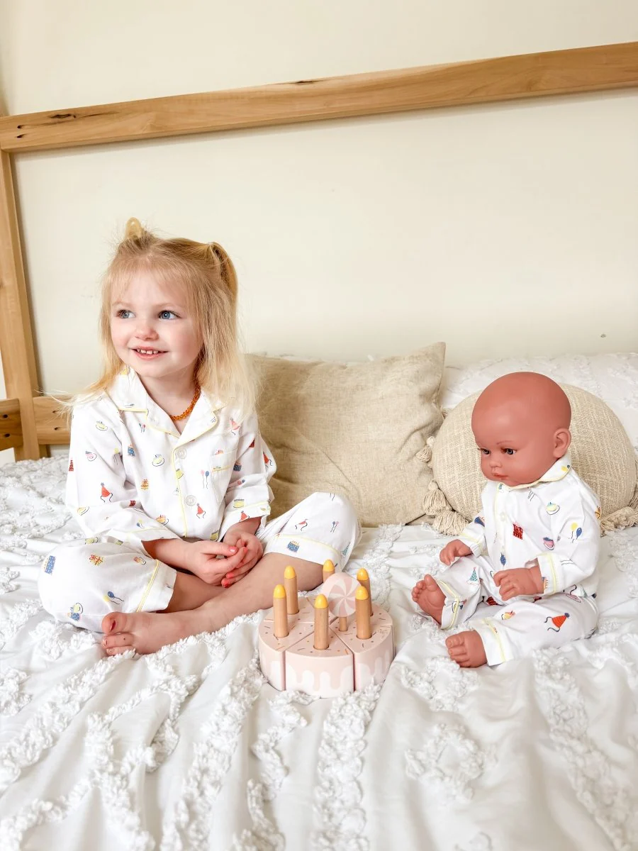 Petite Plume | Doll Pajama Set in Birthday Wishes - Image 5