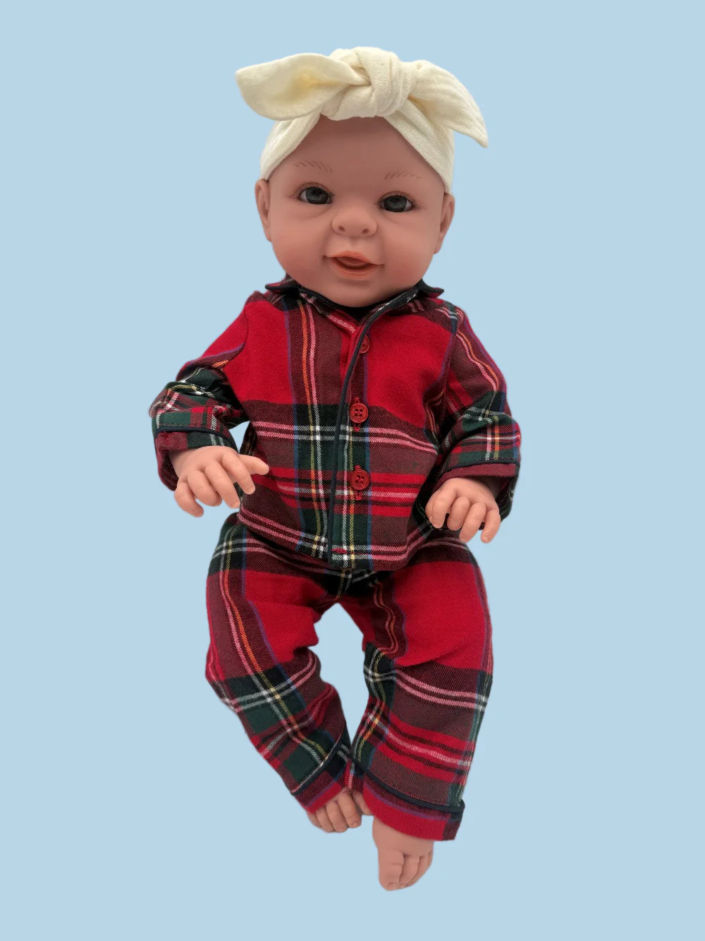 Petite Plume | Doll Pajama Set in Imperial Tartan (18" dolls) - Image 2