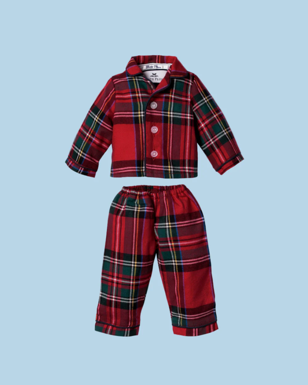 Petite Plume | Doll Pajama Set in Imperial Tartan (18" dolls) - Image 3