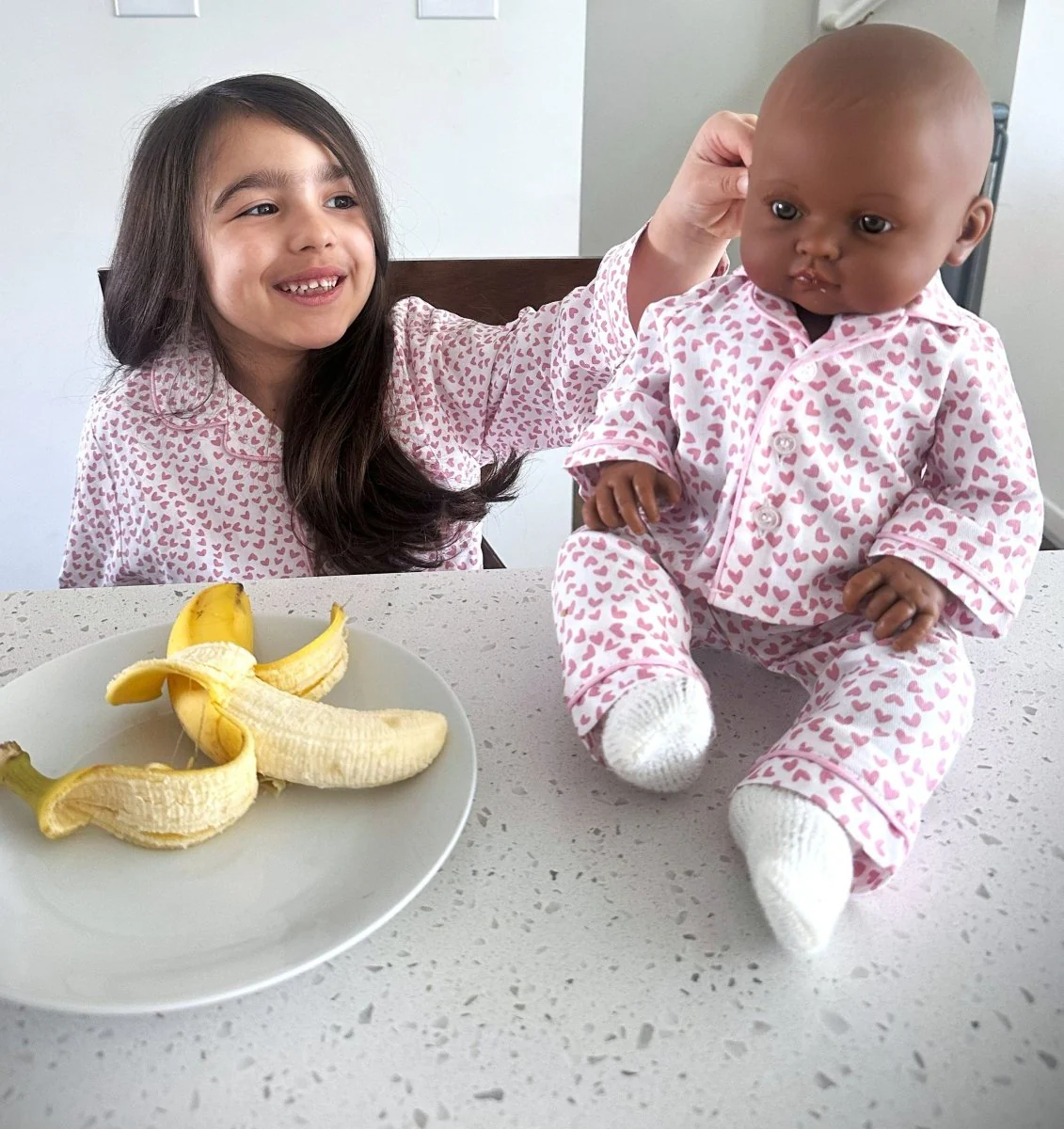 Petite Plume | Doll Pajama Set in Sweethearts - Image 3