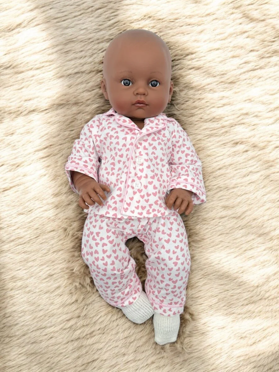 Petite Plume | Doll Pajama Set in Sweethearts - Image 6