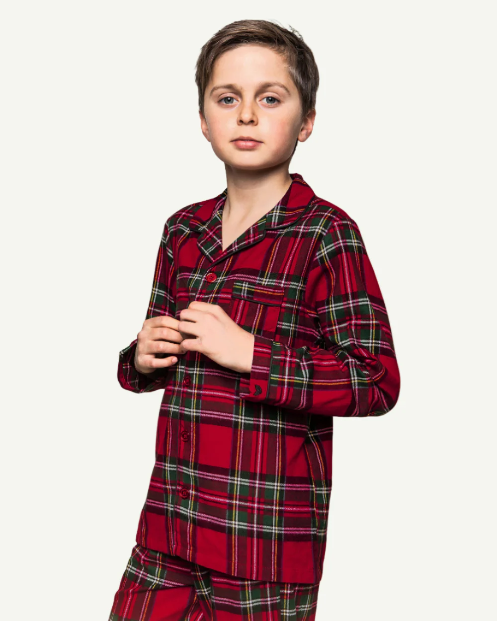 Petite Plume | Kids Pajama Set in Imperial Tartan - Image 3
