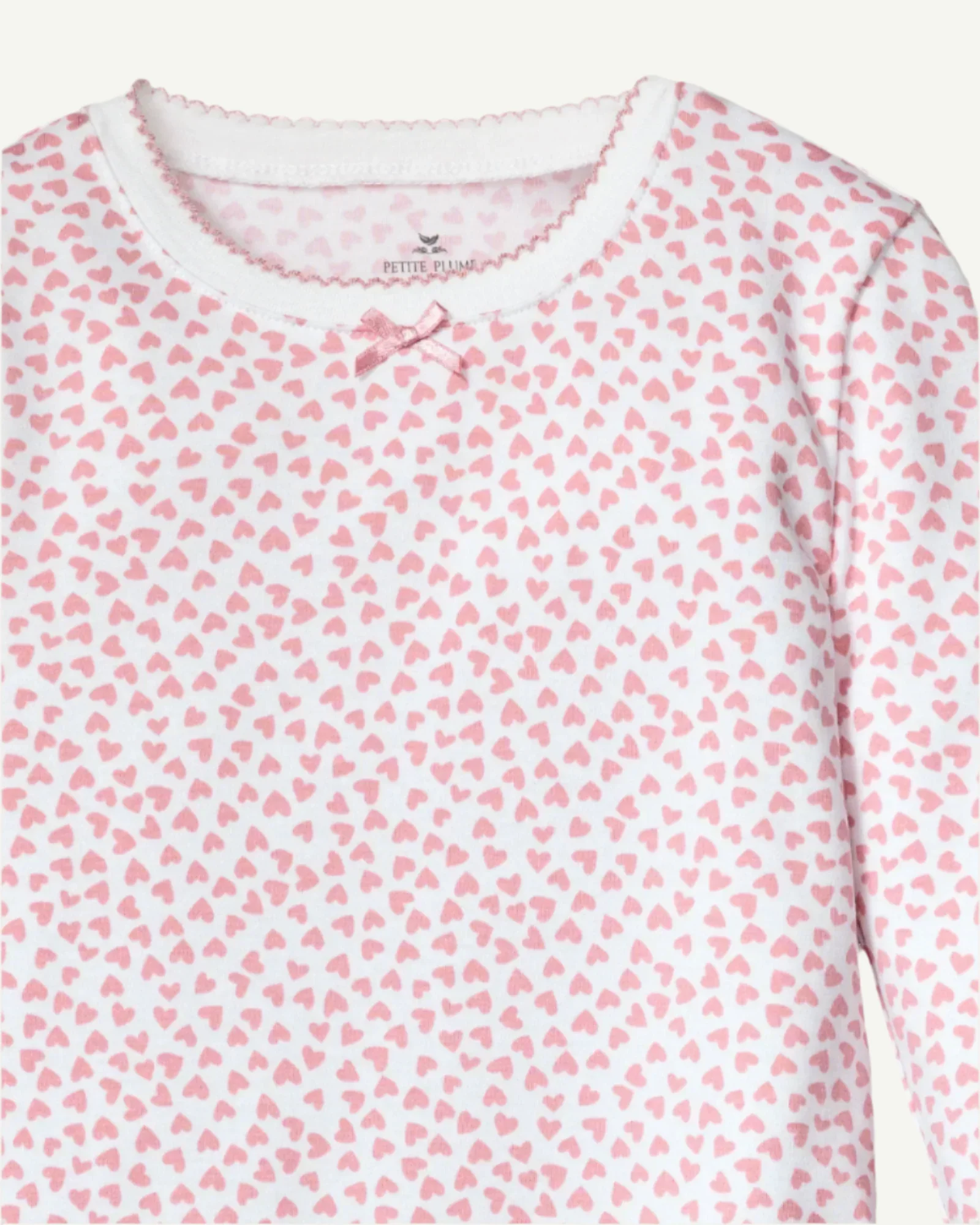Petite Plume | Kids Pima Snug Fit Pajama Set in Sweethearts - Image 7