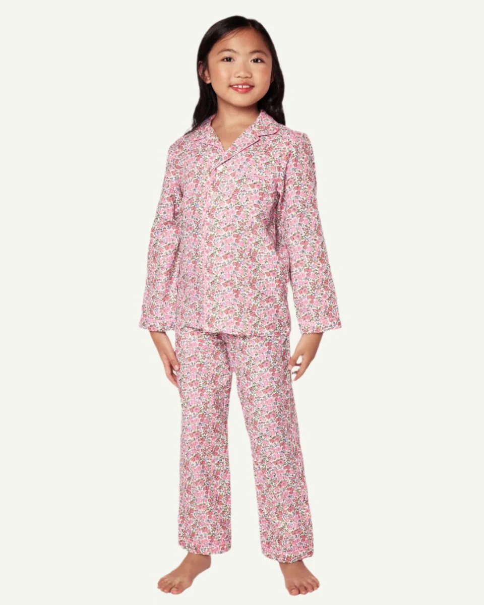 Petite Plume | Kids Pajama Set in Fleurs de Rose - Image 2