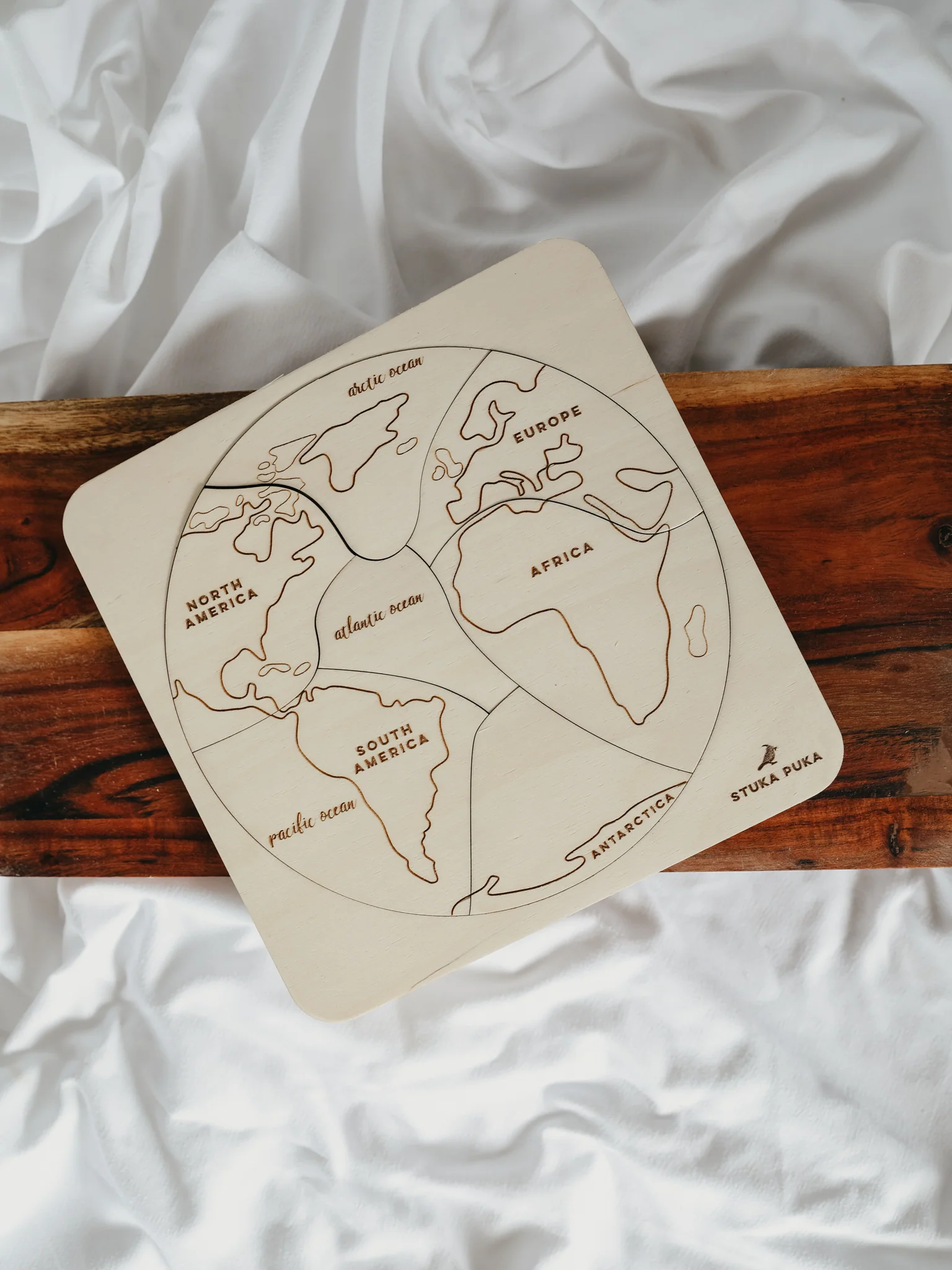Planet Earth Wooden Puzzle - Image 2