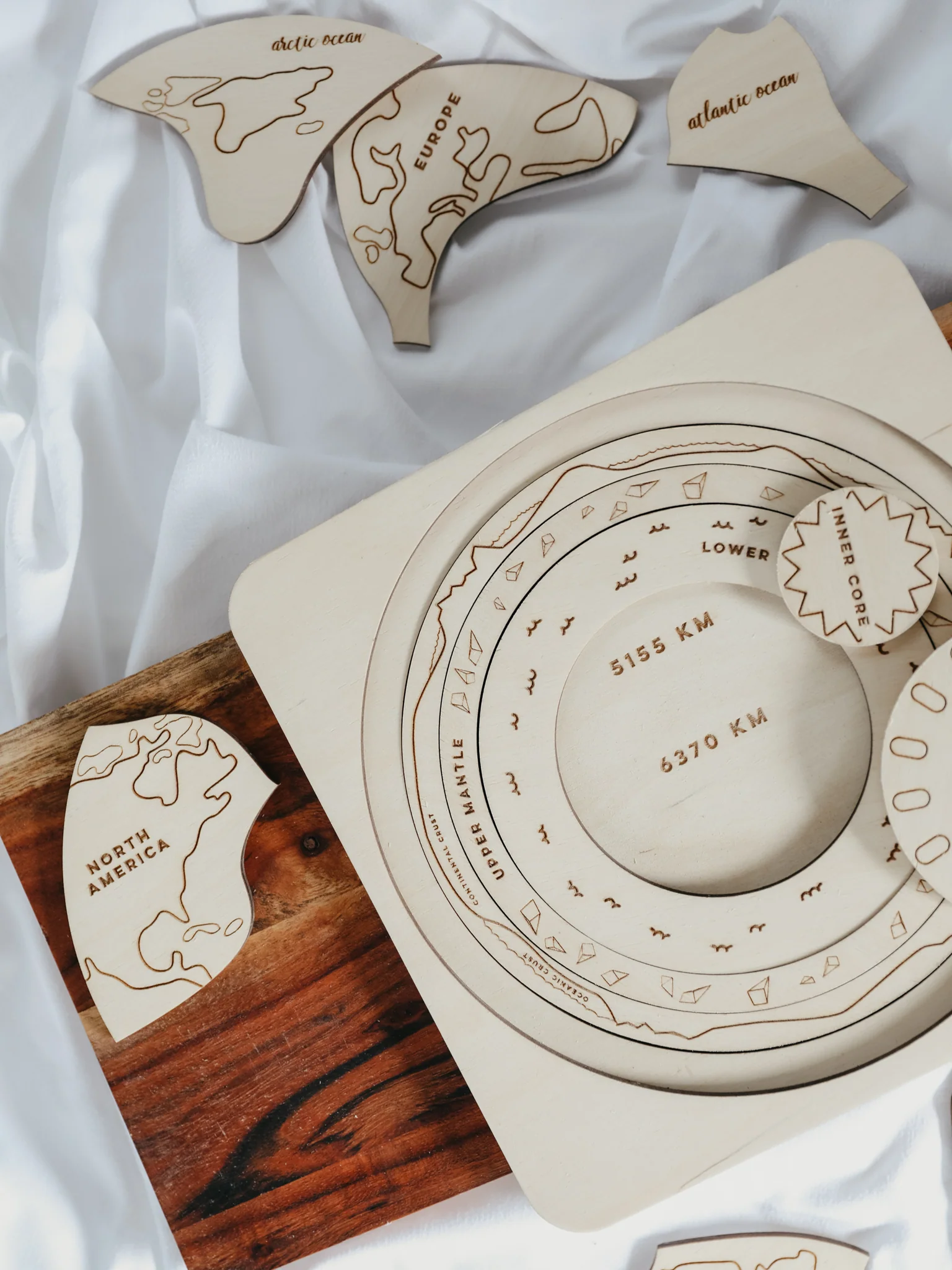 Planet Earth Wooden Puzzle - Image 5