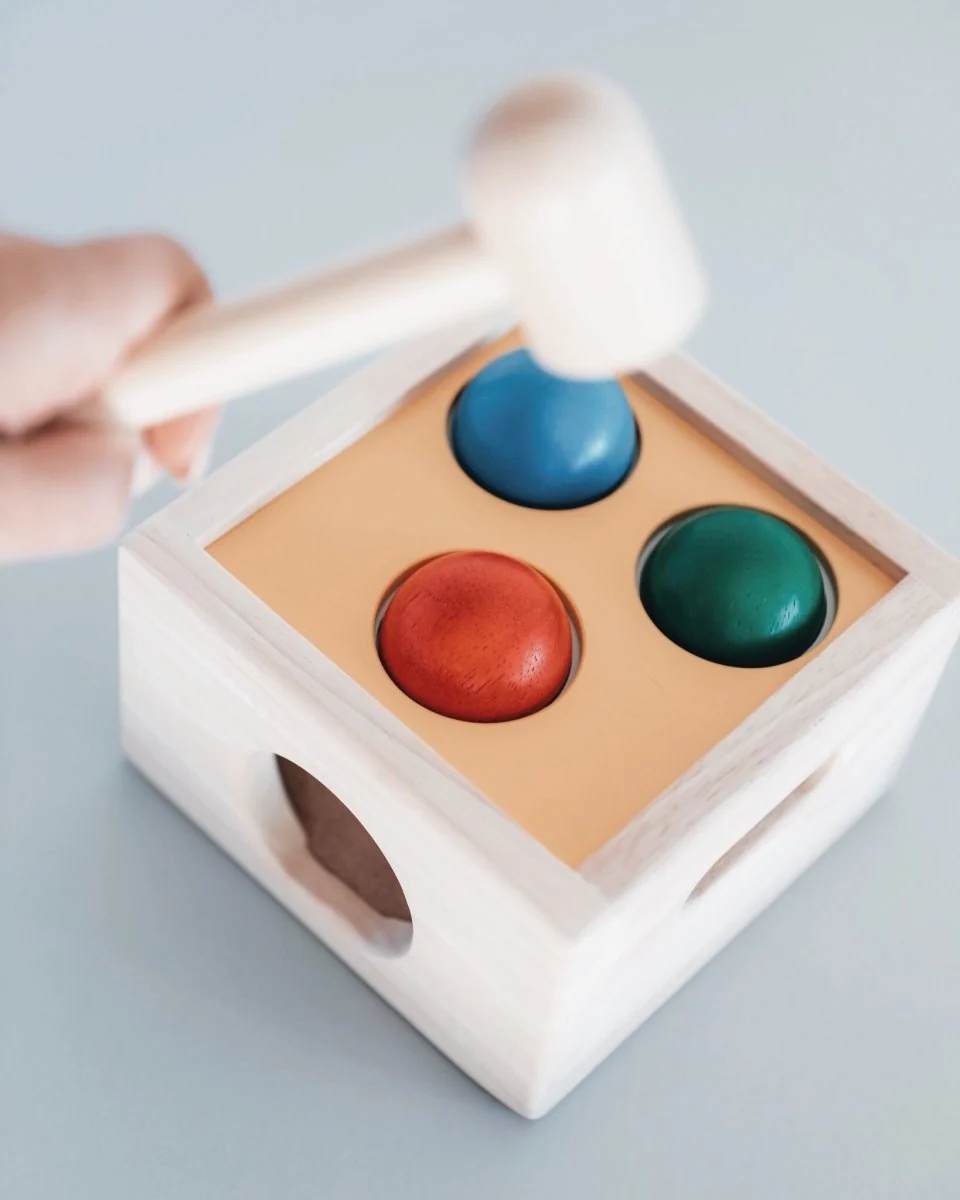 Montessori Wooden Punch & Drop Toy - Image 4