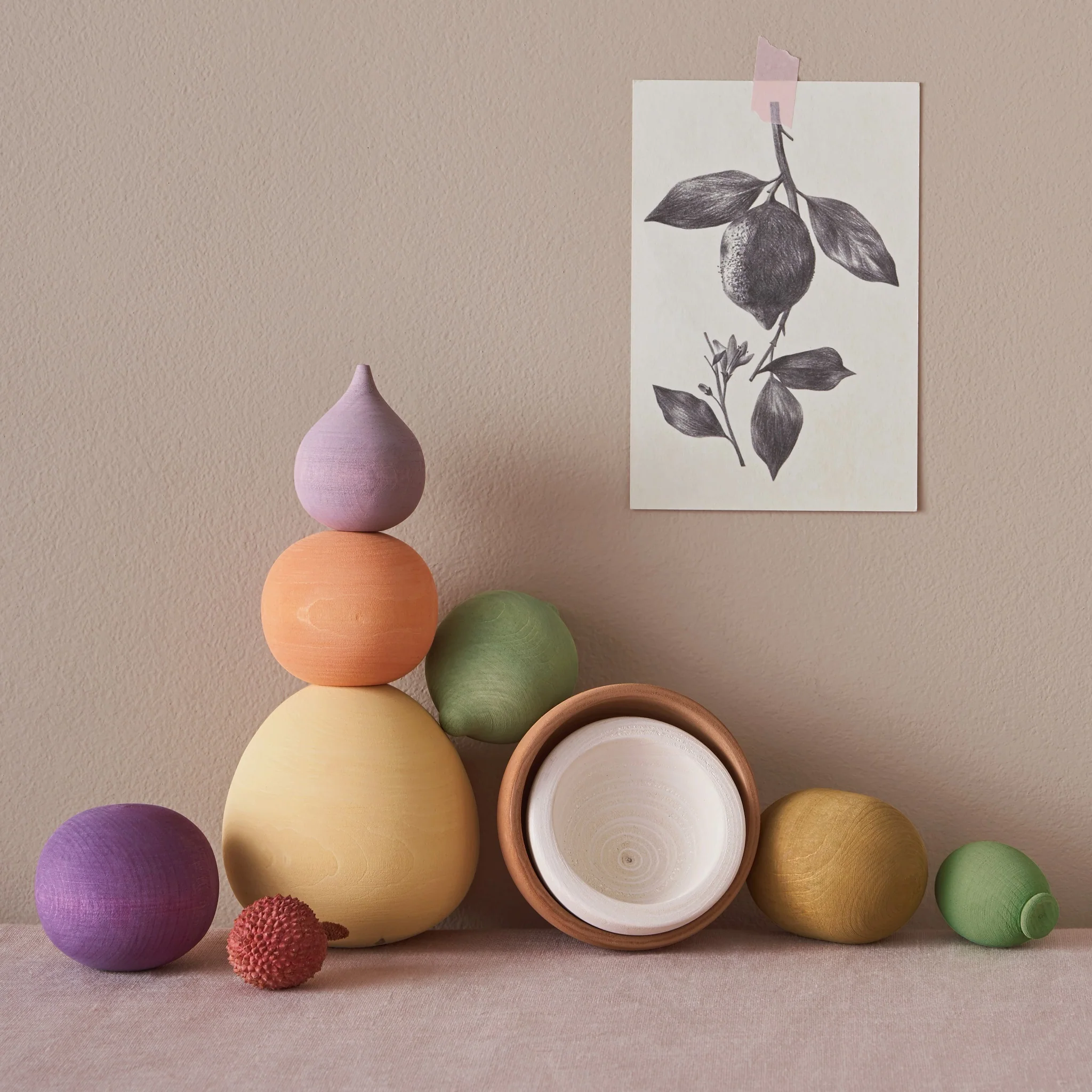 Raduga Grez | Handmade Wooden Fruits (set of 8) - Image 3