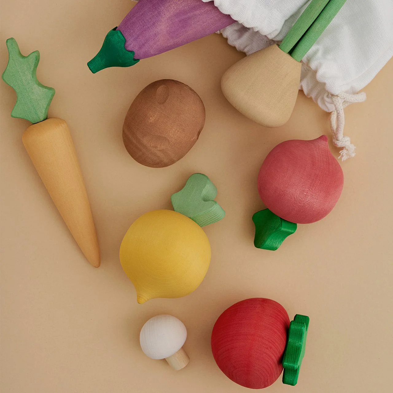 Raduga Grez | Handmade Wooden Vegetables (set of 10) - Image 2