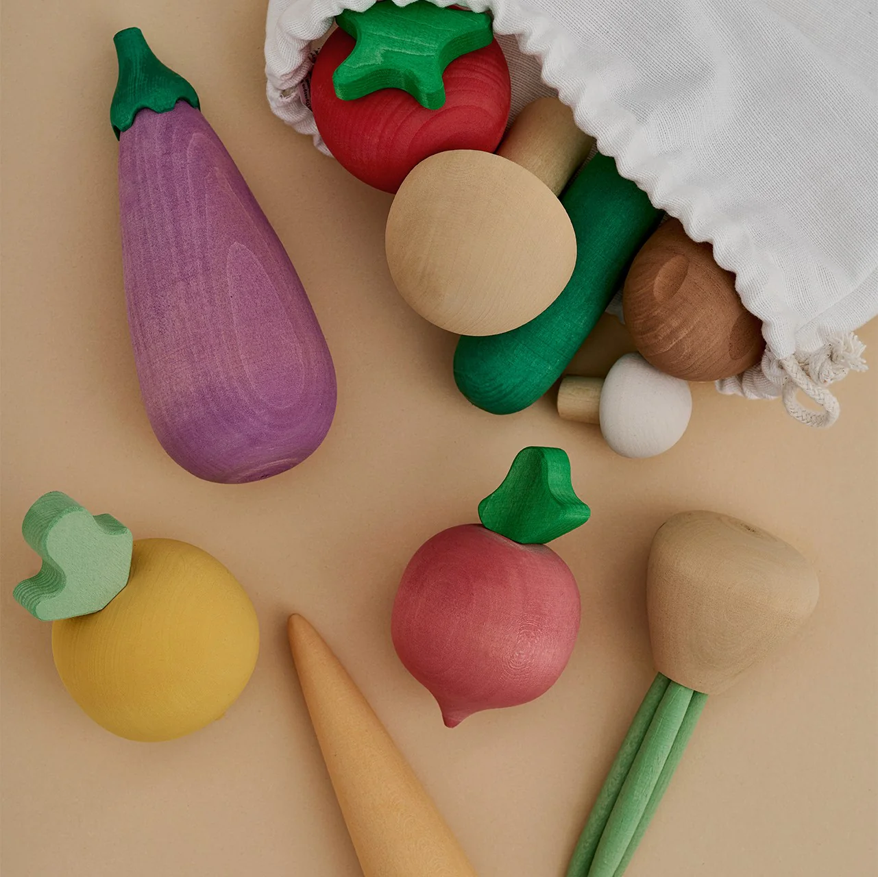 Raduga Grez | Handmade Wooden Vegetables (set of 10) - Image 3