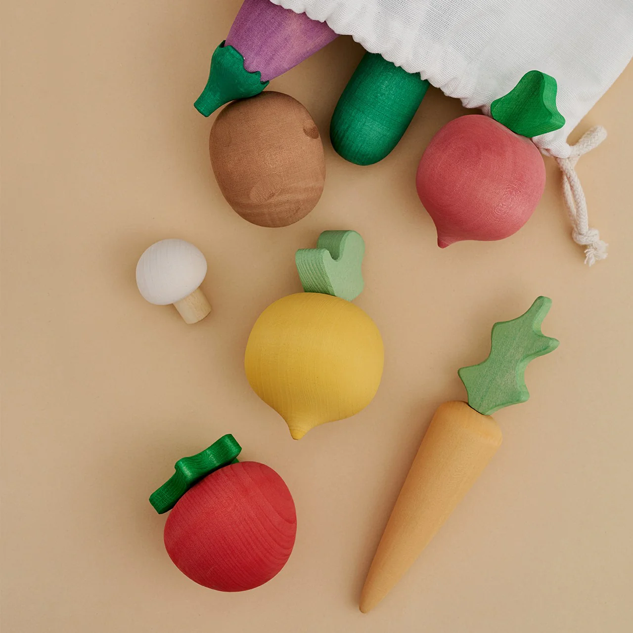 Raduga Grez | Handmade Wooden Vegetables (set of 10) - Image 4