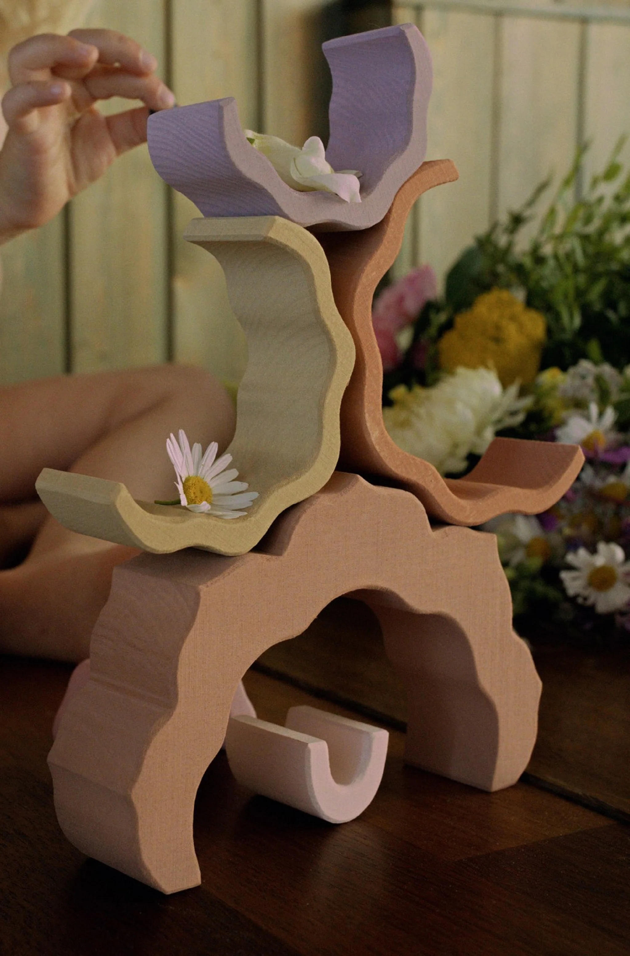 Raduga Grez | Wooden Flower Stacker - Rose (small) - Image 5