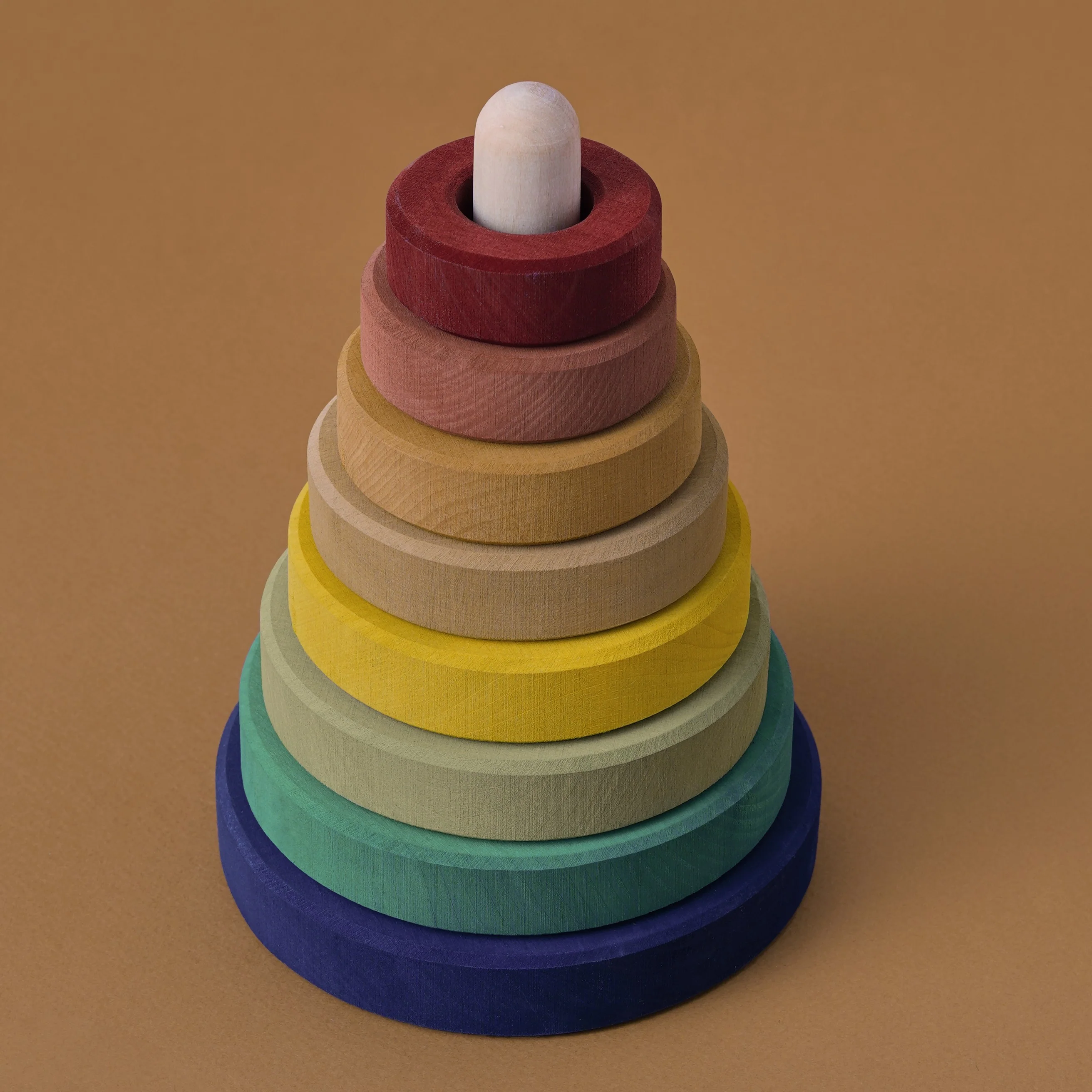 Wooden Stacking Tower - Earth - Image 2