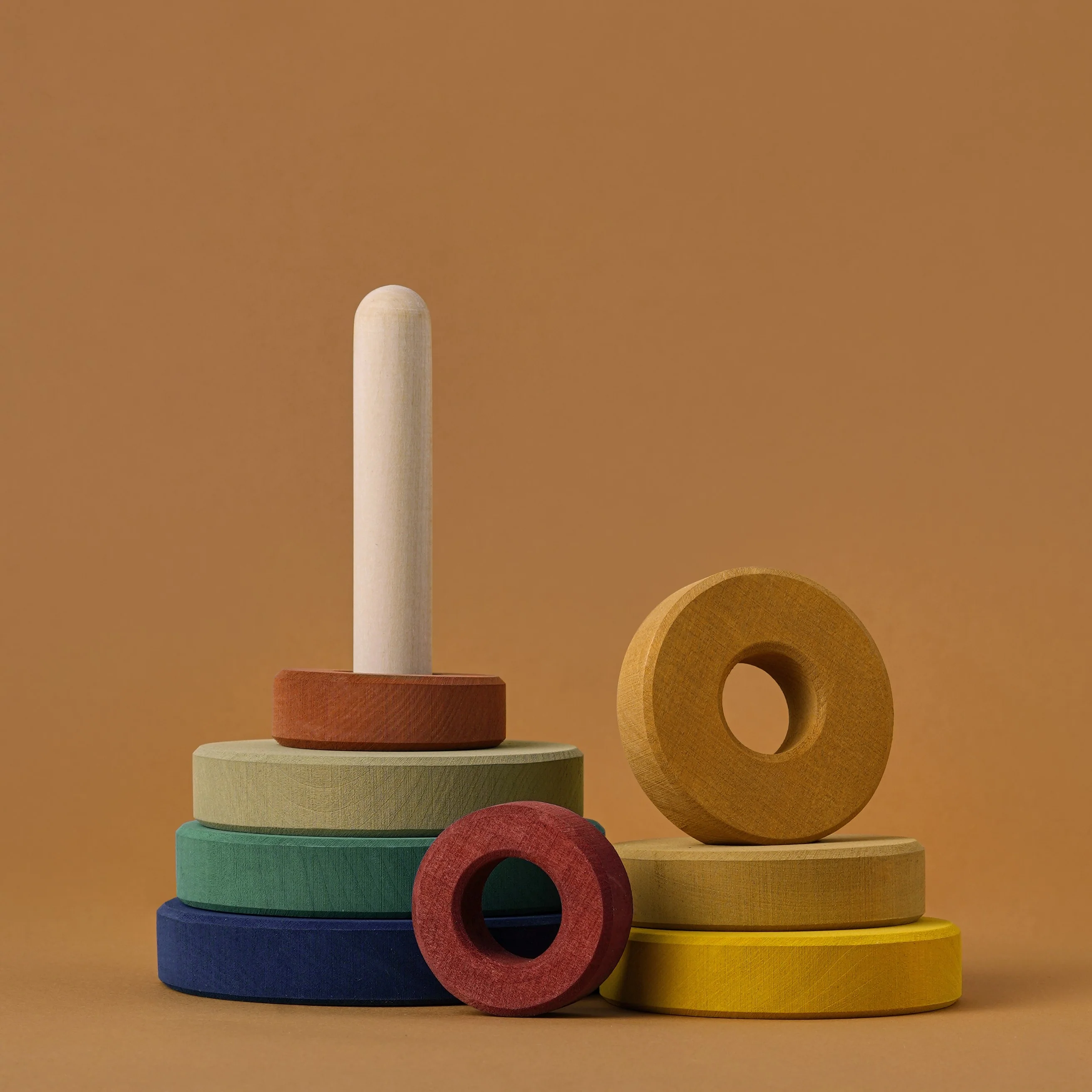 Wooden Stacking Tower - Earth - Image 4