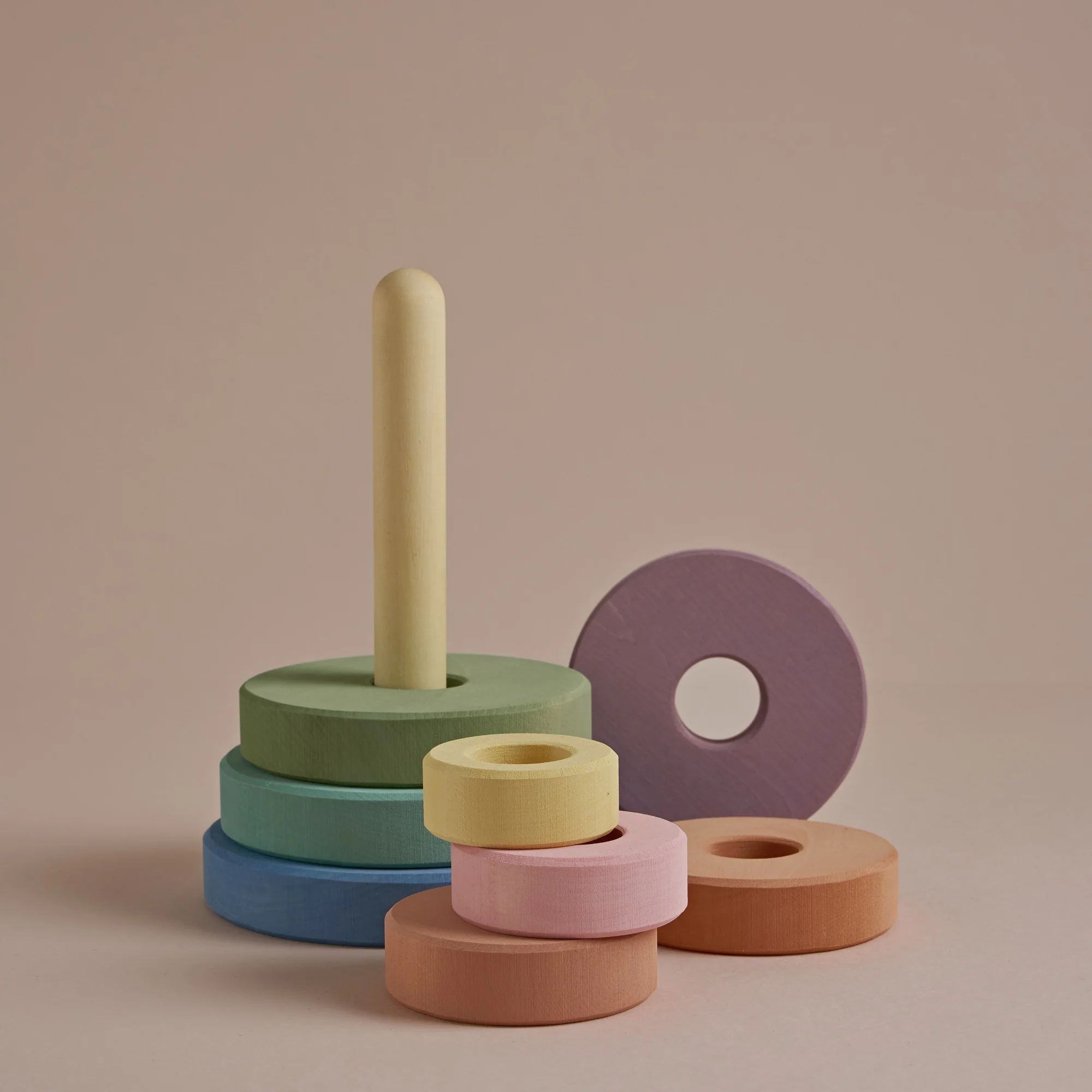 Raduga Grez | Wooden Stacking Tower - Pastel Earth - Image 2