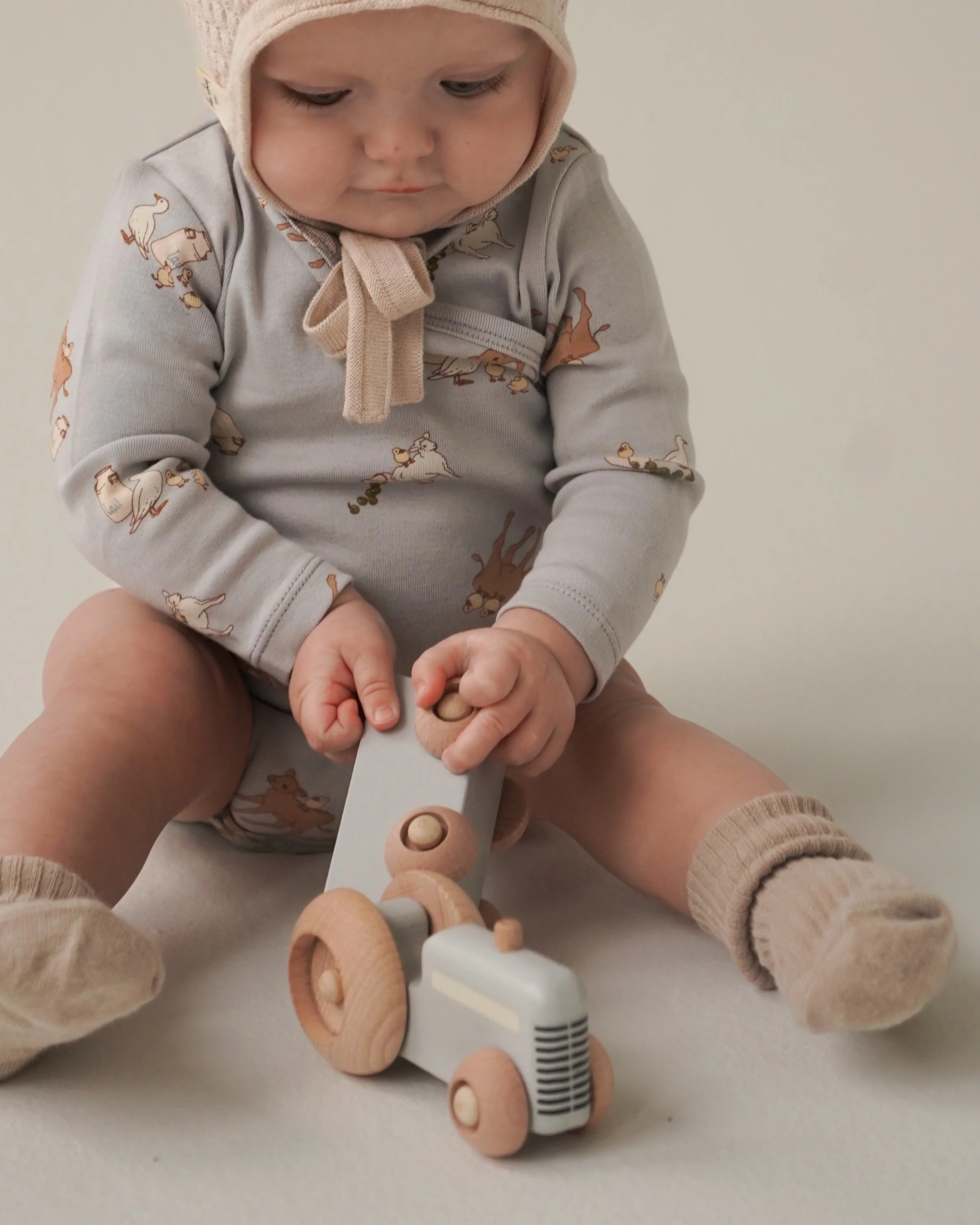 Wooden Rolling Toy Tractor - Image 6