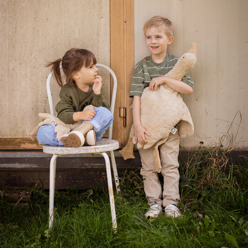 Senger Naturwelt | European-Made | Cuddly Animal - Linen Cream Goose - Image 6