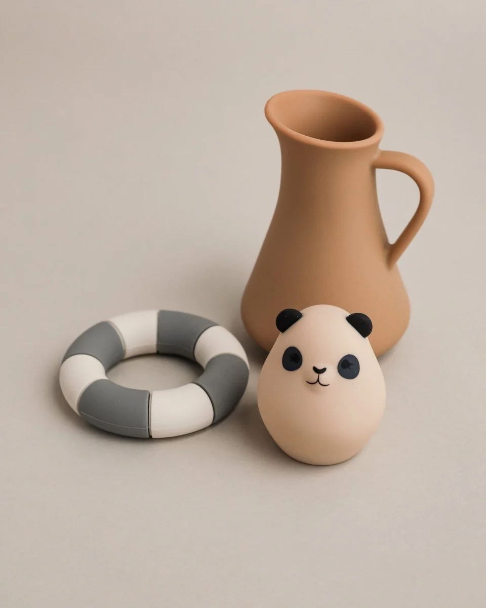 Konges Sloejd | Silicone Bath Toy - Panda Swim Ring - Image 2