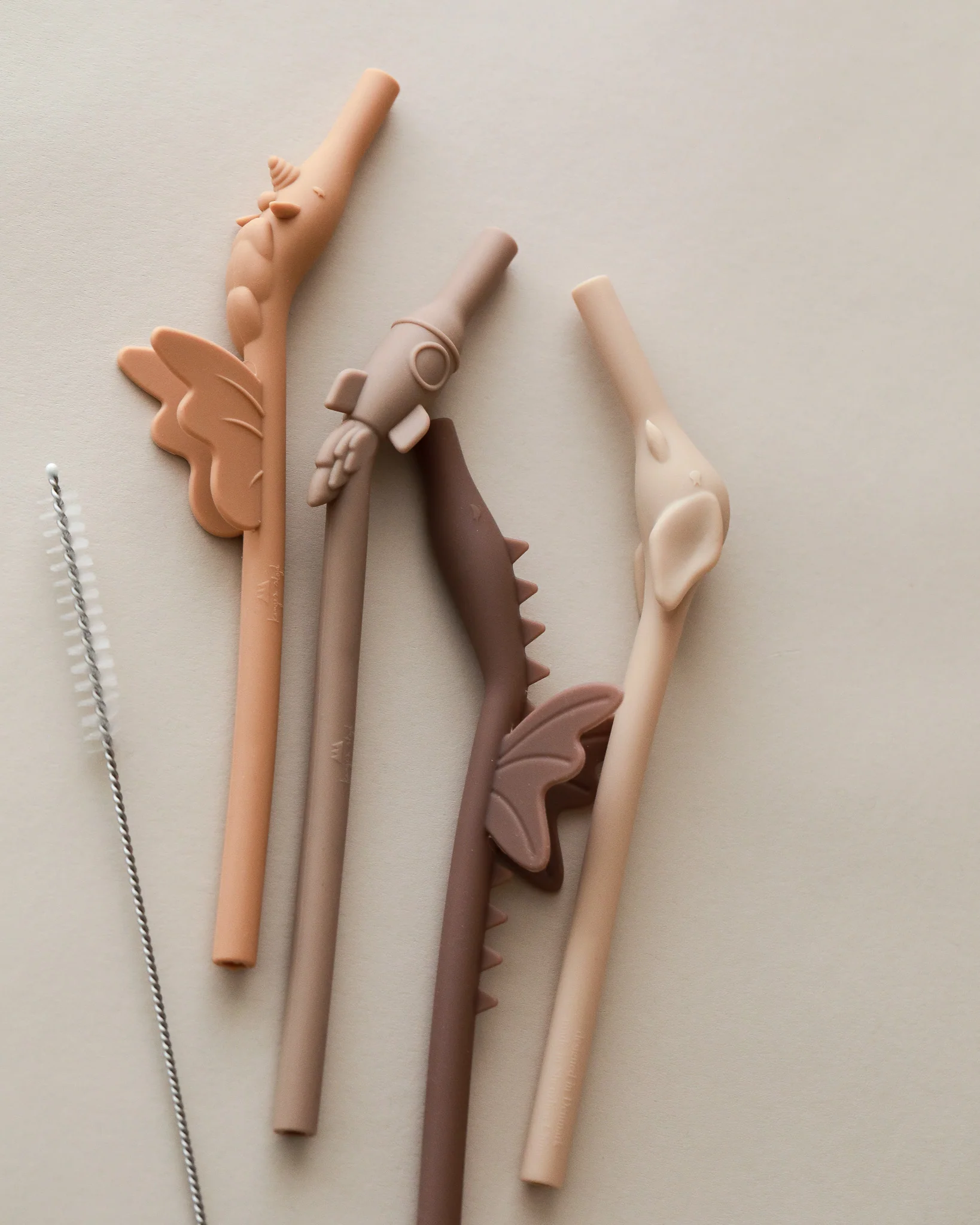 Silicone Character Straws - Hortensia (pack of 4) - Image 2