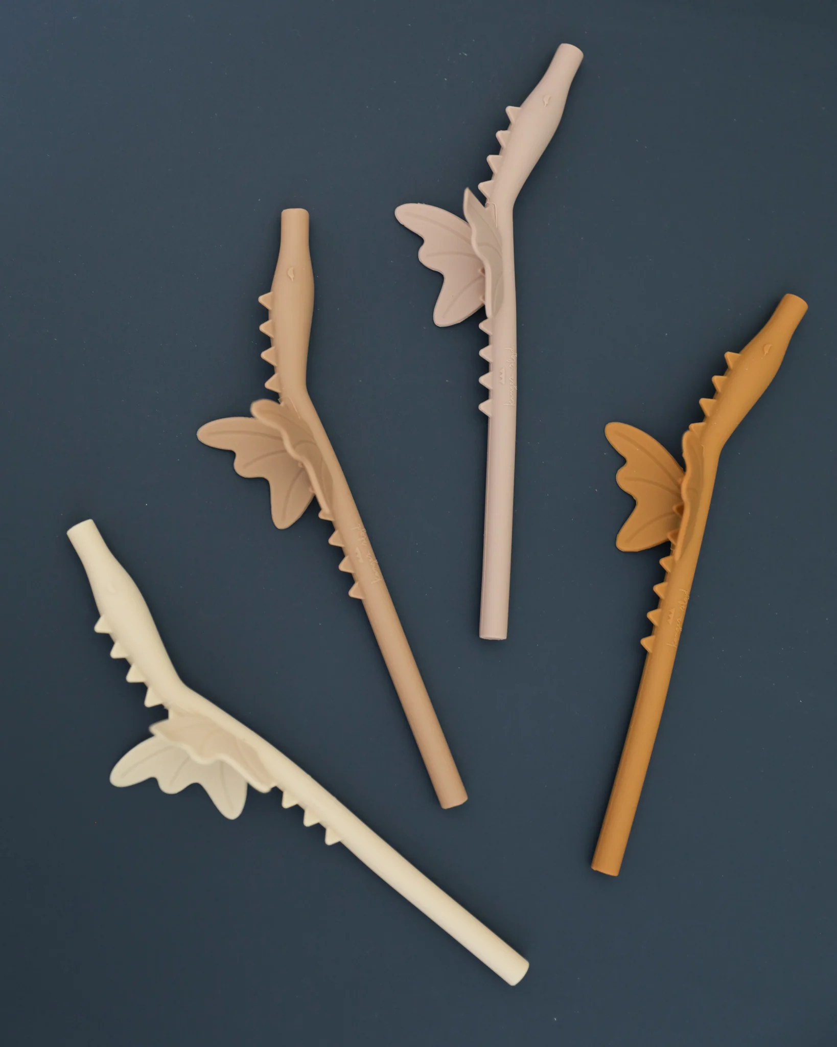 Silicone Dragon Straws - Blush Mix (4 pack) - Image 3