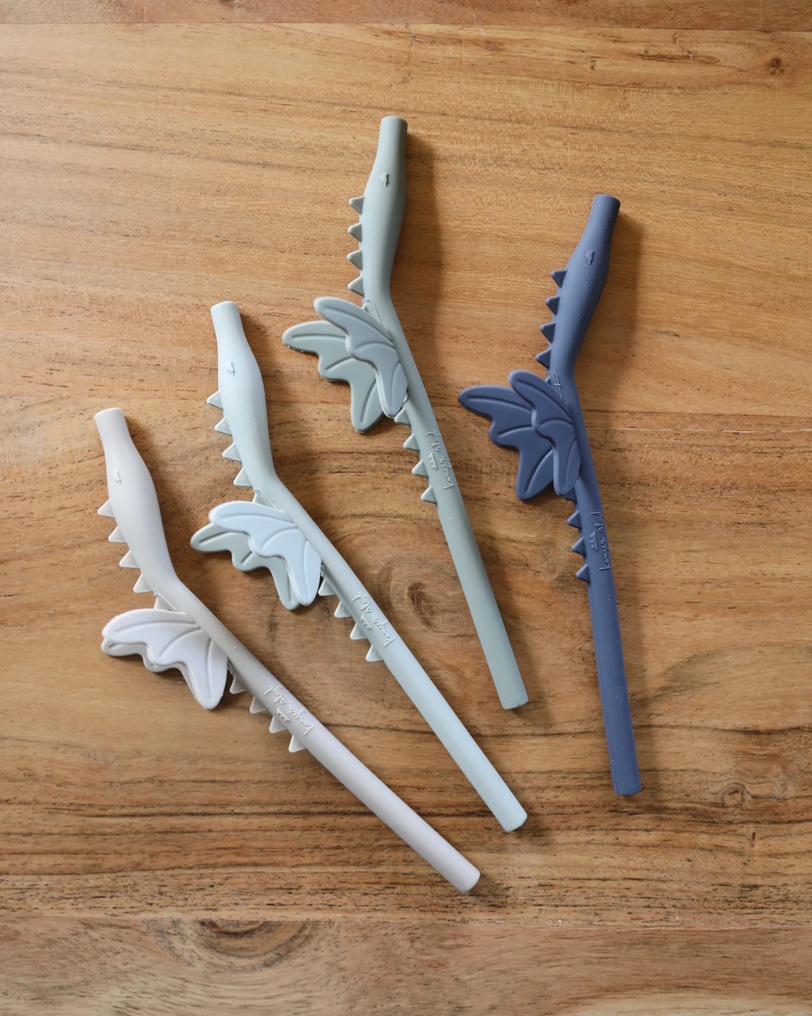 Silicone Dragon Straws - Forest Mix (4 pack) - Image 3