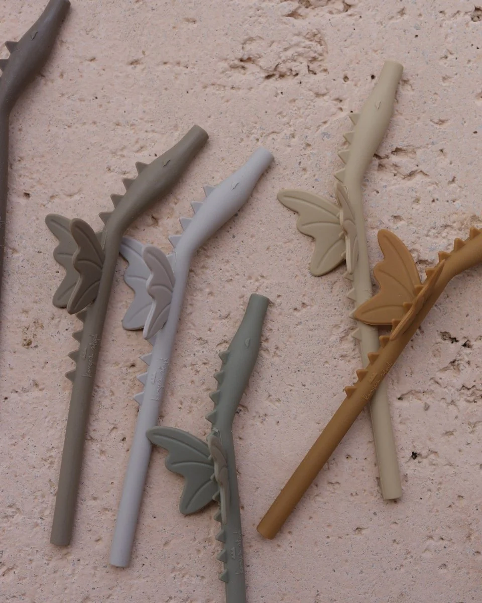 Silicone Dragon Straws - Caramel Mix (4 pack) - Image 2