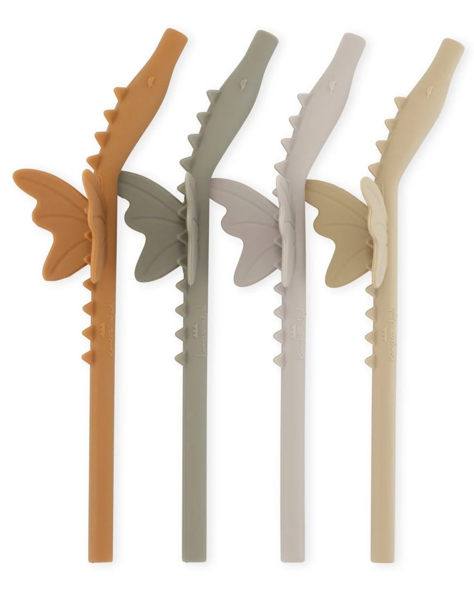 Silicone Dragon Straws - Caramel Mix (4 pack) - Image 3