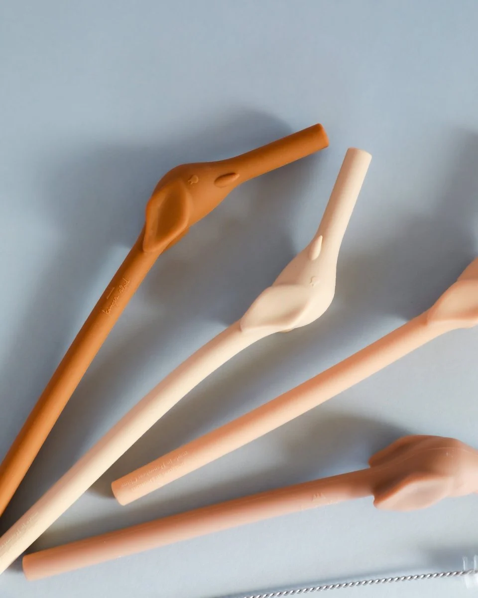 Silicone Elephant Straws - Rosesand Mix (4 pack) - Image 2