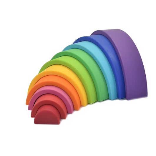 Silicone Rainbow Stacker (10pc) - Image 2