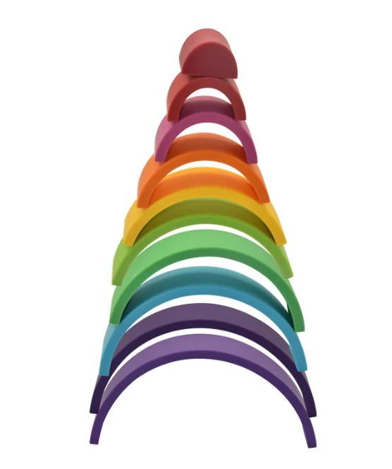 Silicone Rainbow Stacker (10pc) - Image 3