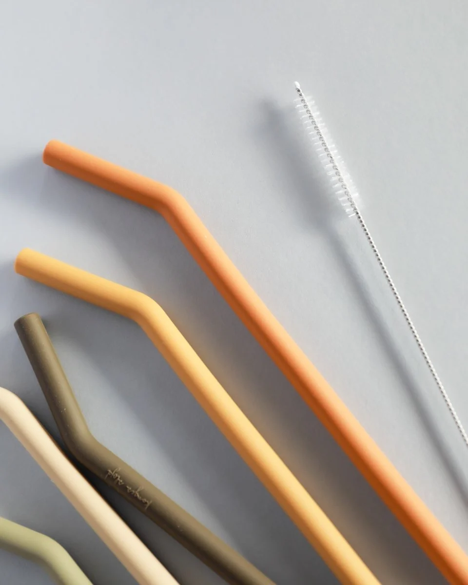 Silicone Straws - Stone Mix (6 pack) - Image 2
