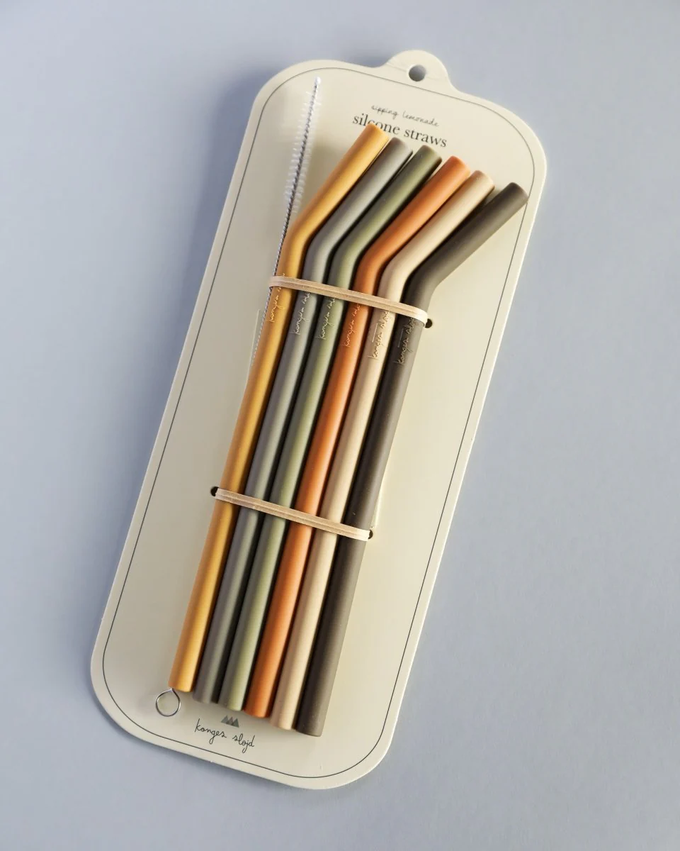 Silicone Straws - Stone Mix (6 pack) - Image 3