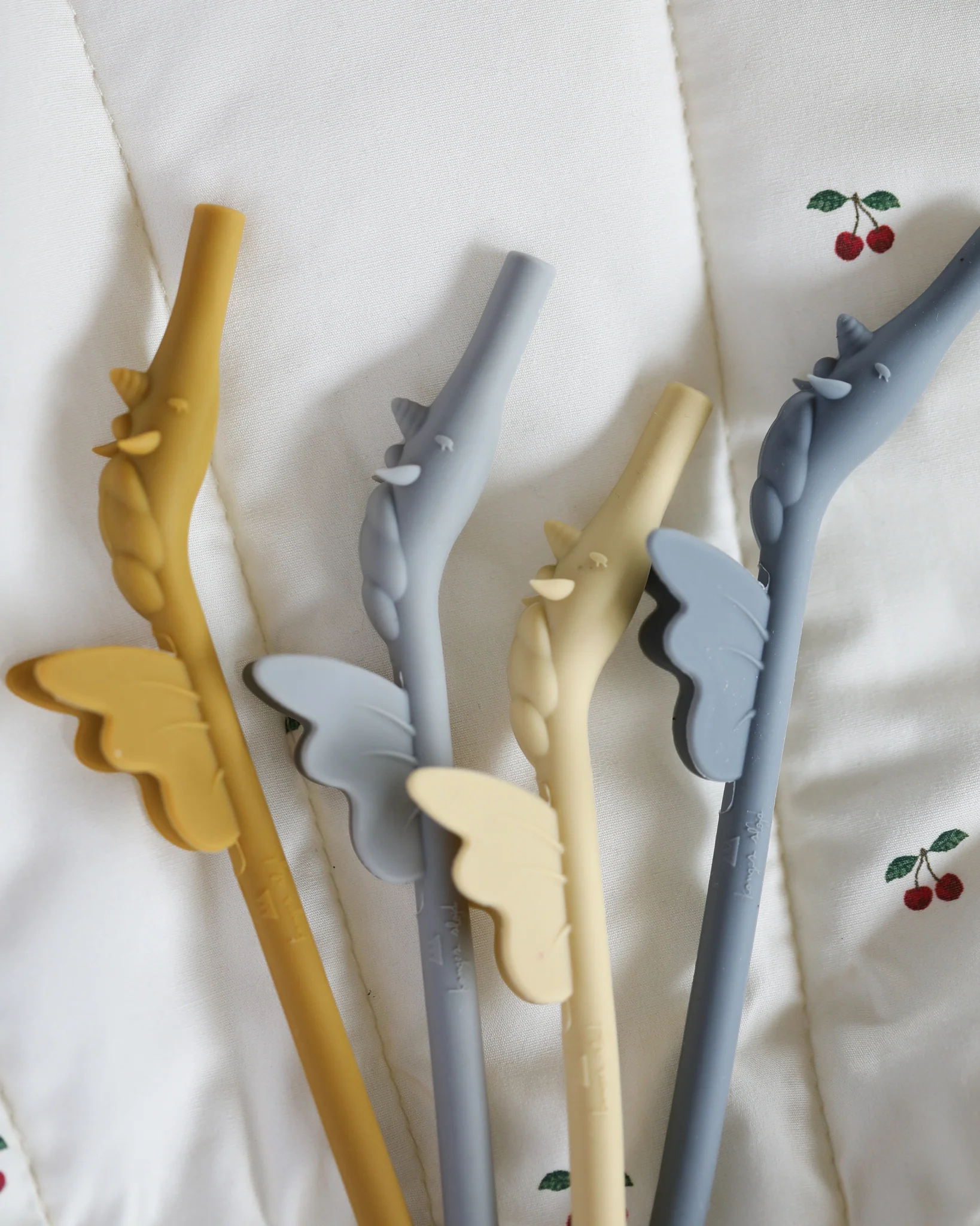 Silicone Unicorn Straws - Quarry Mix (4 pack) - Image 2