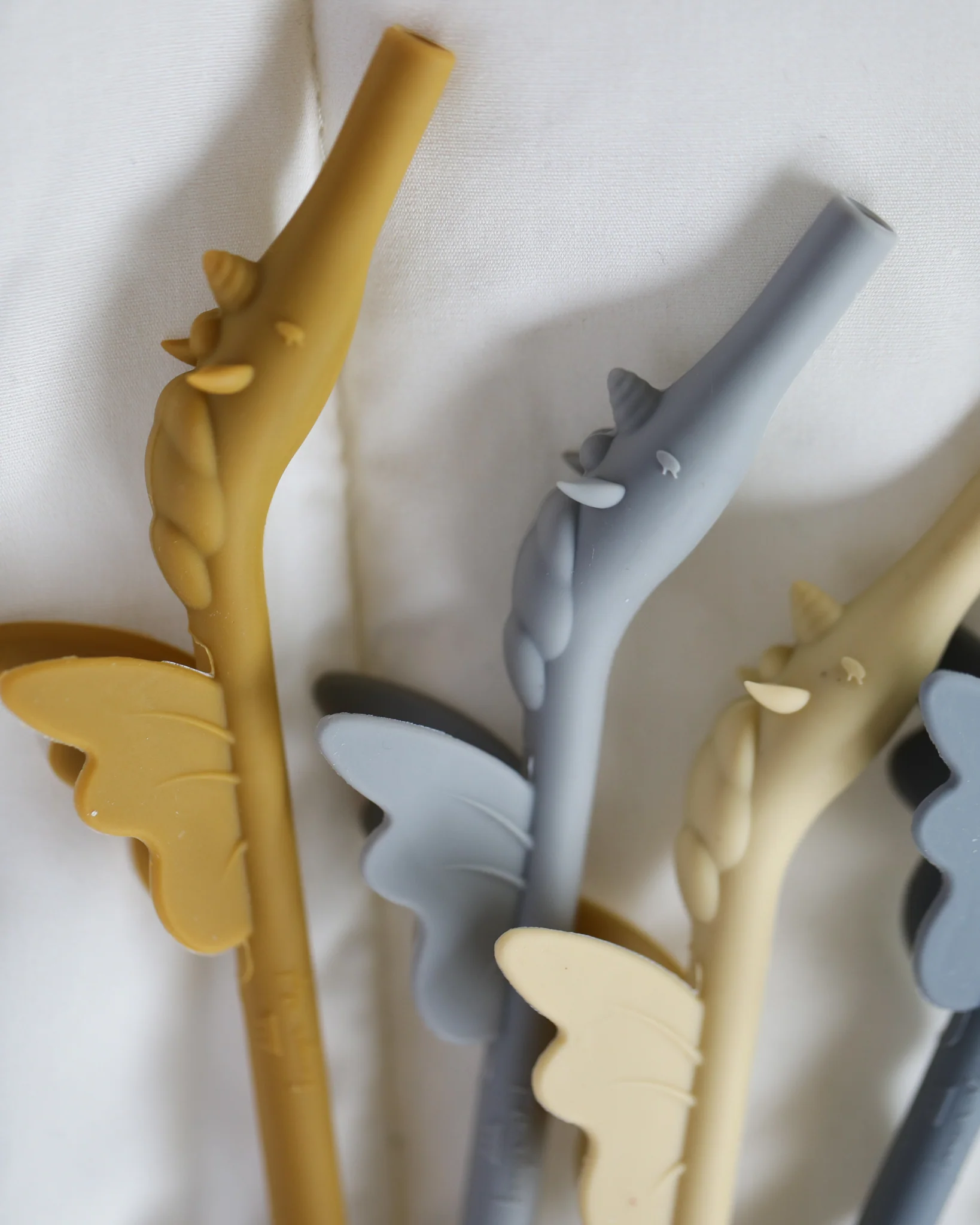 Silicone Unicorn Straws - Quarry Mix (4 pack) - Image 3