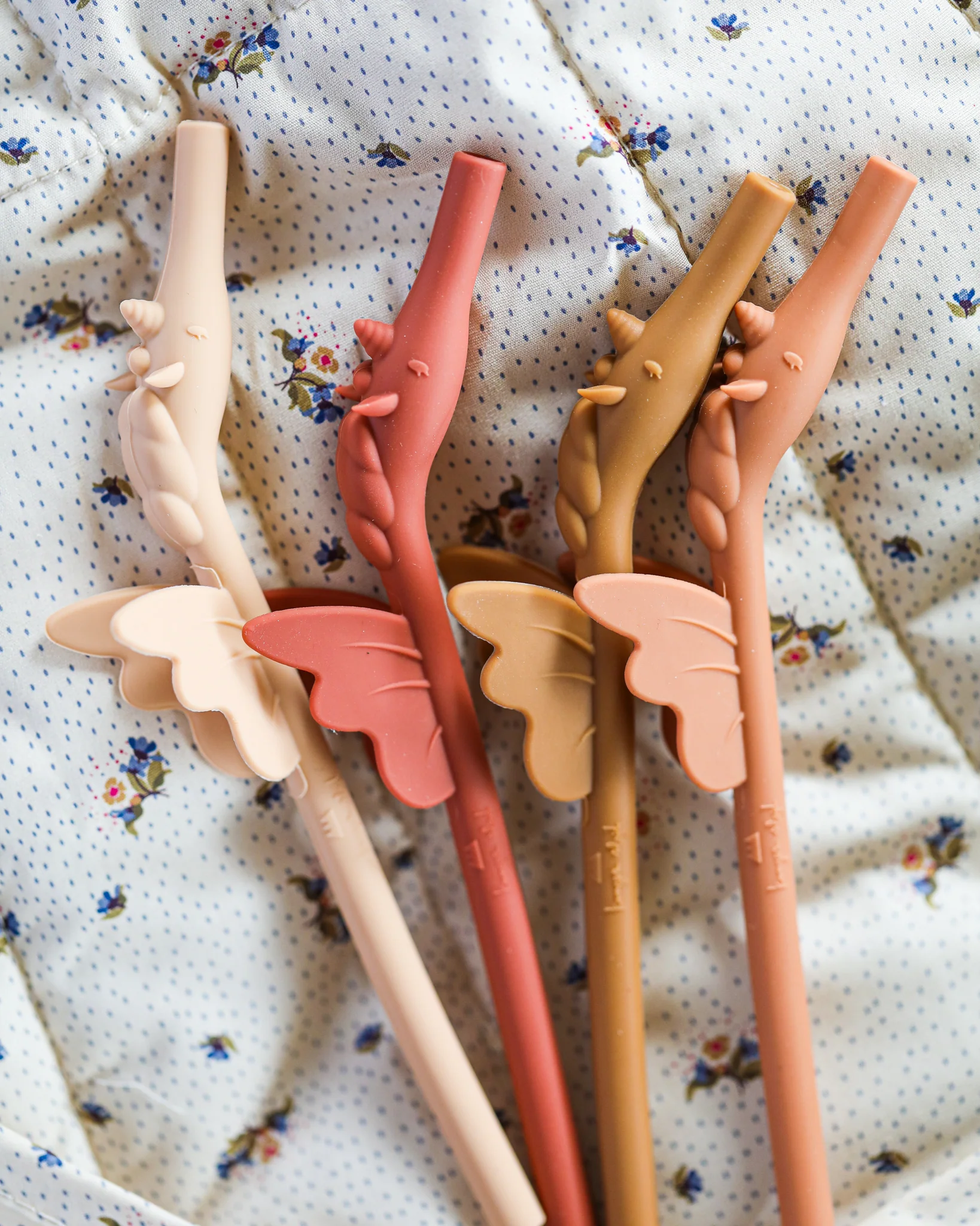 Silicone Unicorn Straws - Rose Mix (4 pack) - Image 2