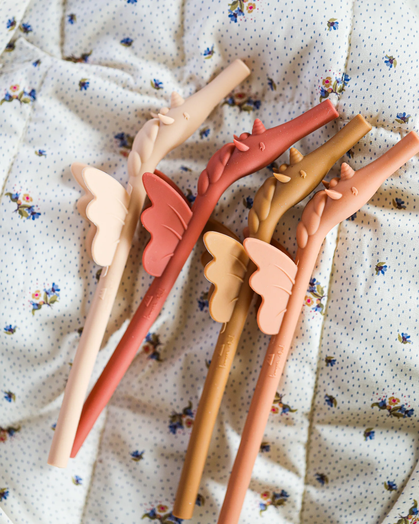 Silicone Unicorn Straws - Rose Mix (4 pack) - Image 3