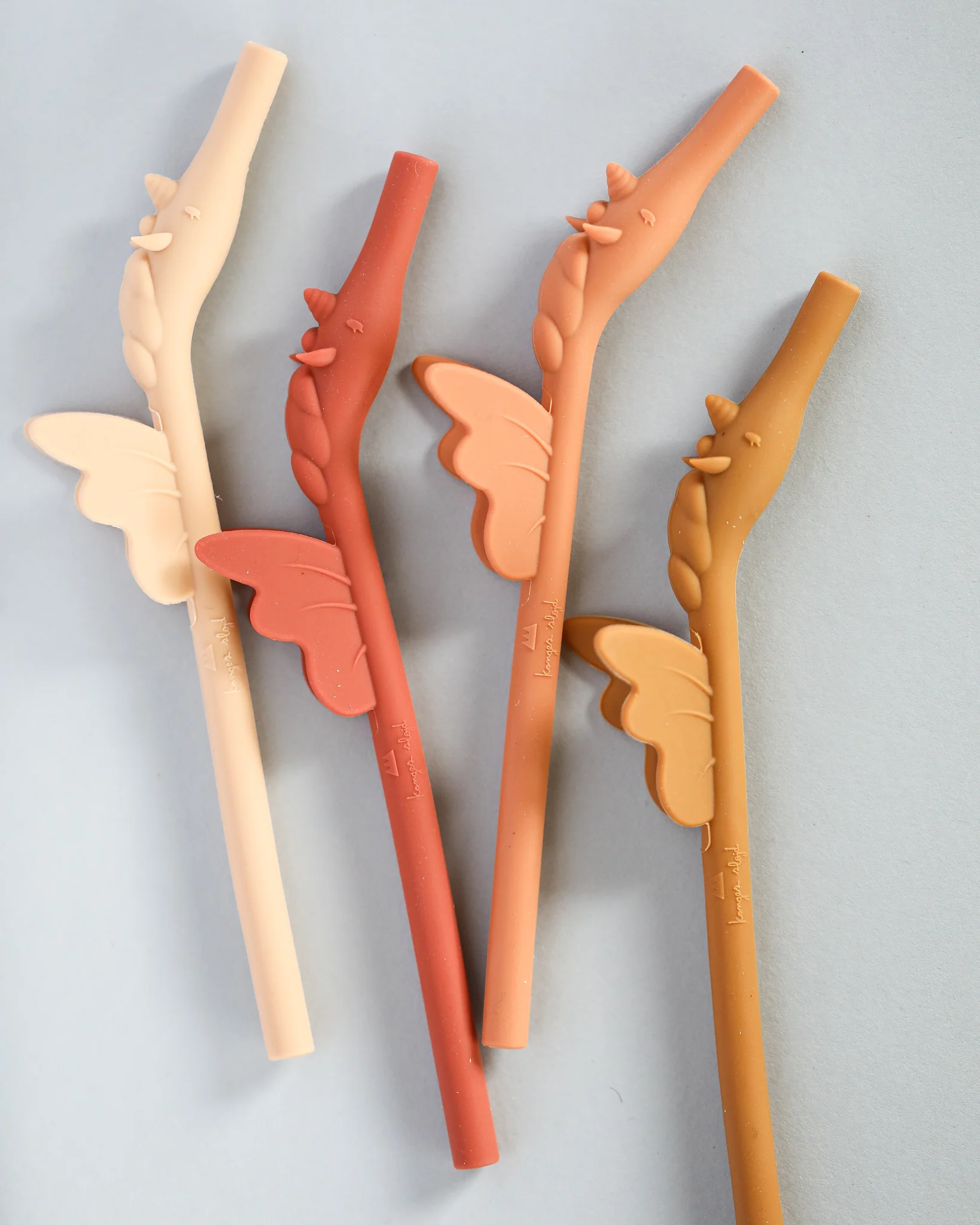 Silicone Unicorn Straws - Rose Mix (4 pack) - Image 4